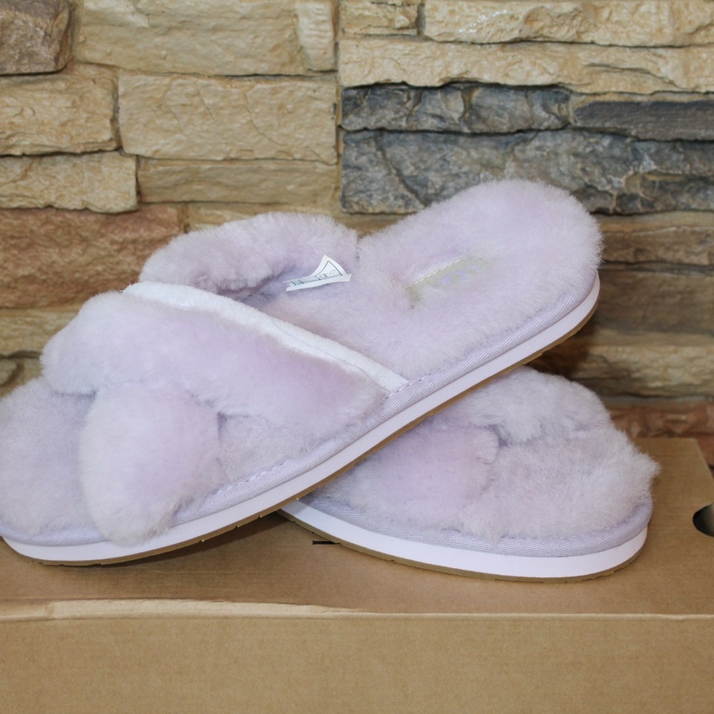 UGG ABELA SHEARLING SLIDE SANDAL SLIPPERS - Picture 2 of 5